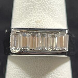 White Topaz Sterling Silver Ring